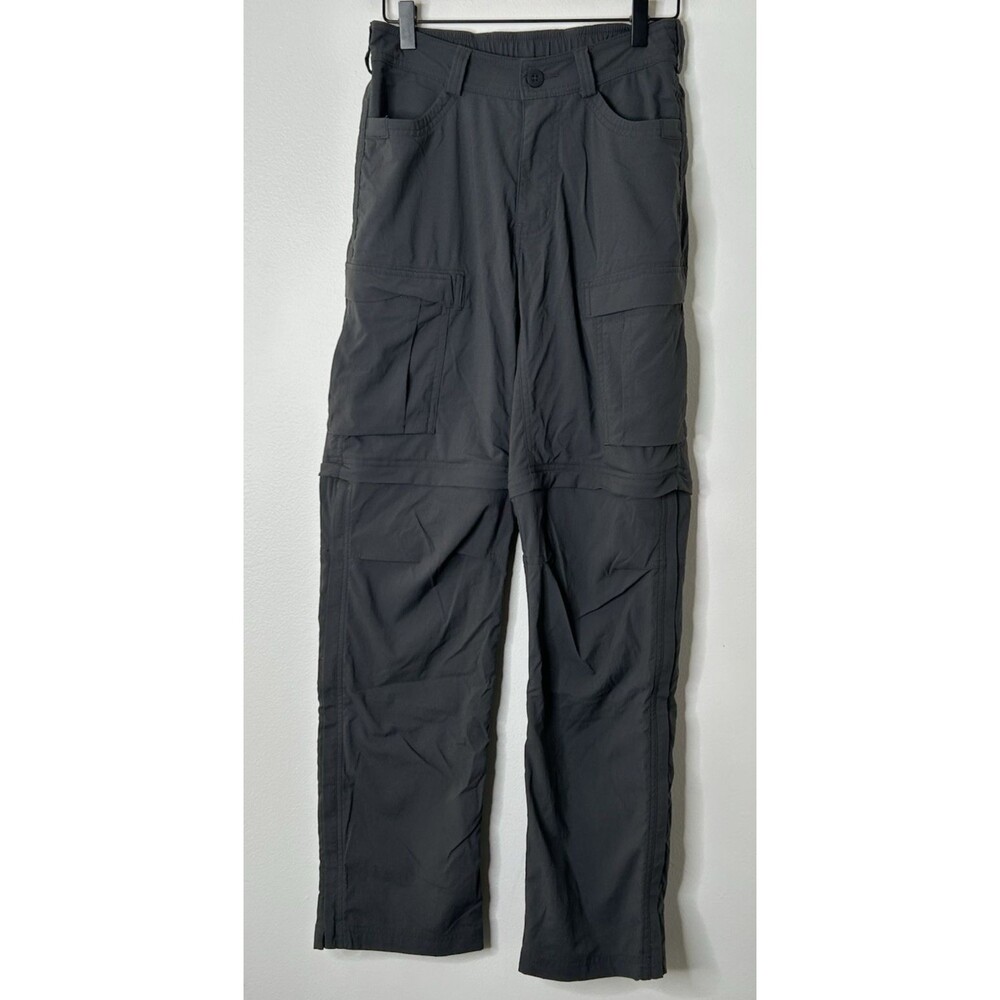 REI Co-Op Sahara Convertible Pants Boys 12 Gray Zip Off Cargo Hiking Outdoors